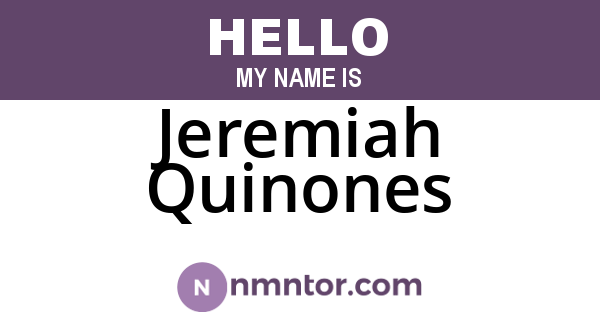 Jeremiah Quinones