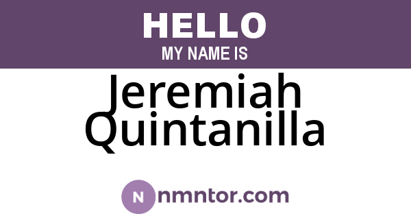 Jeremiah Quintanilla