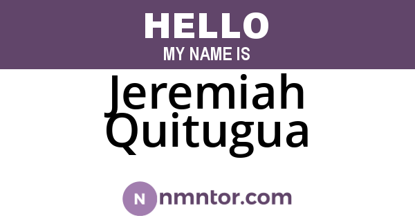 Jeremiah Quitugua