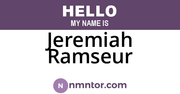 Jeremiah Ramseur