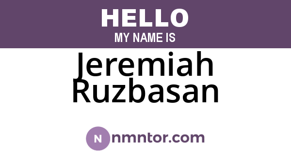 Jeremiah Ruzbasan