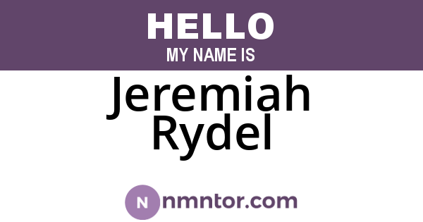 Jeremiah Rydel