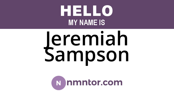 Jeremiah Sampson
