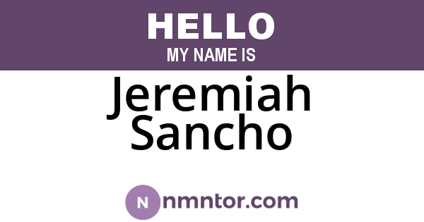 Jeremiah Sancho