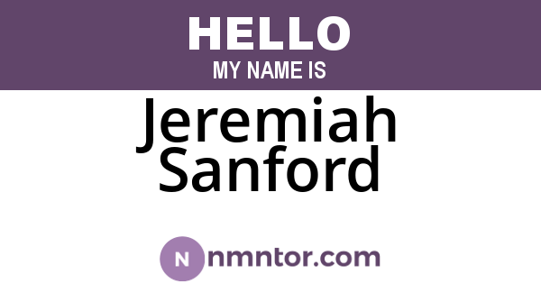 Jeremiah Sanford