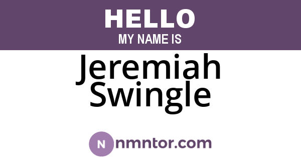 Jeremiah Swingle