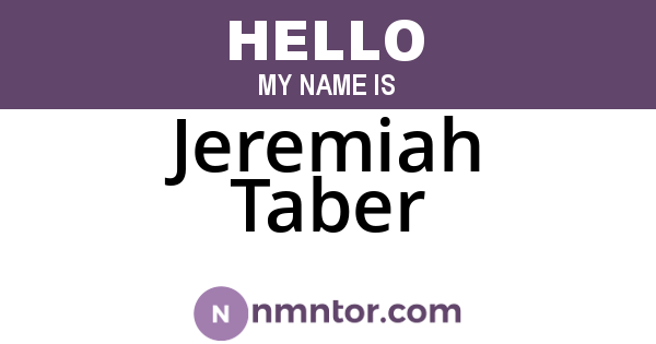 Jeremiah Taber