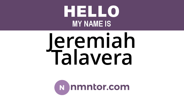 Jeremiah Talavera