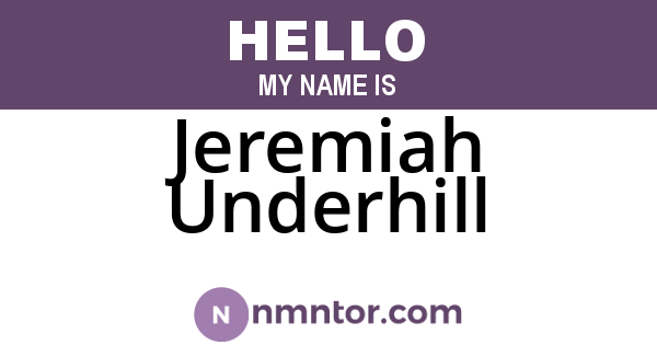 Jeremiah Underhill