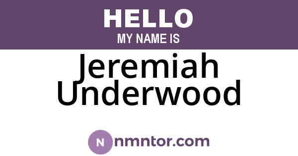 Jeremiah Underwood