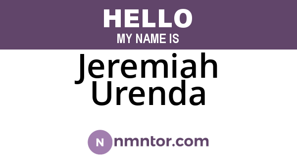 Jeremiah Urenda