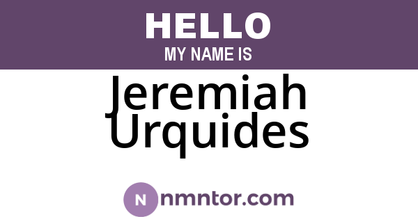 Jeremiah Urquides