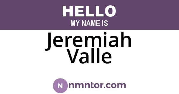 Jeremiah Valle