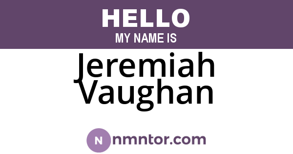 Jeremiah Vaughan