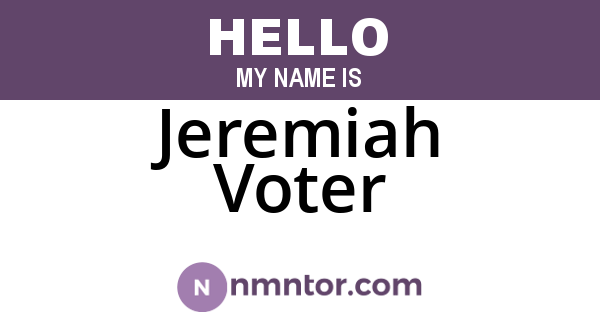 Jeremiah Voter