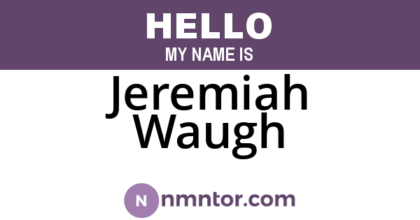 Jeremiah Waugh
