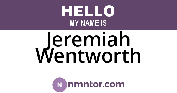 Jeremiah Wentworth