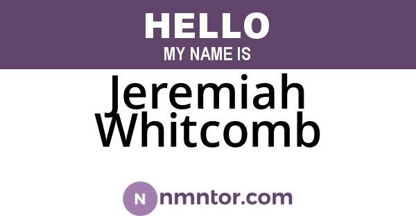 Jeremiah Whitcomb