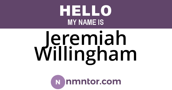 Jeremiah Willingham