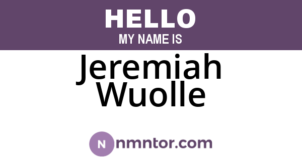 Jeremiah Wuolle