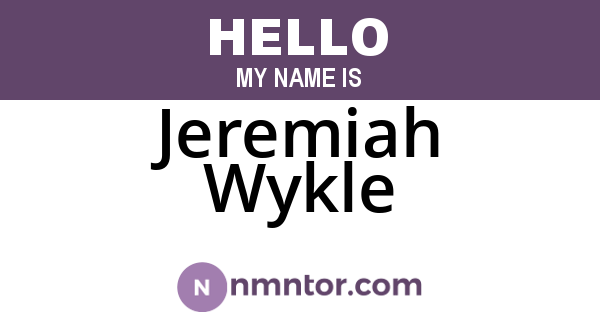 Jeremiah Wykle