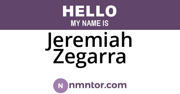 Jeremiah Zegarra