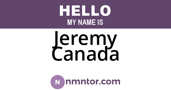 Jeremy Canada