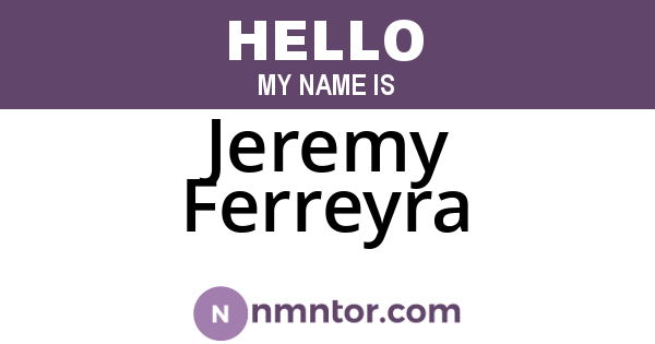 Jeremy Ferreyra