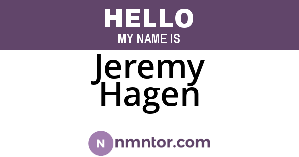Jeremy Hagen