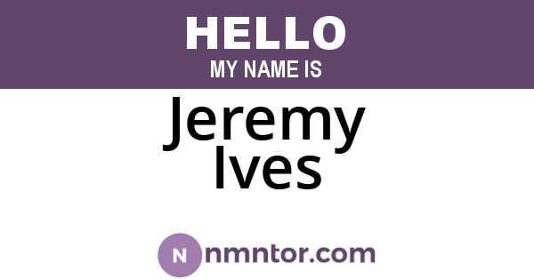 Jeremy Ives