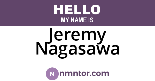 Jeremy Nagasawa