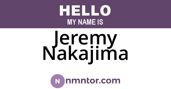 Jeremy Nakajima