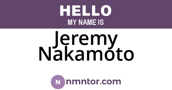 Jeremy Nakamoto