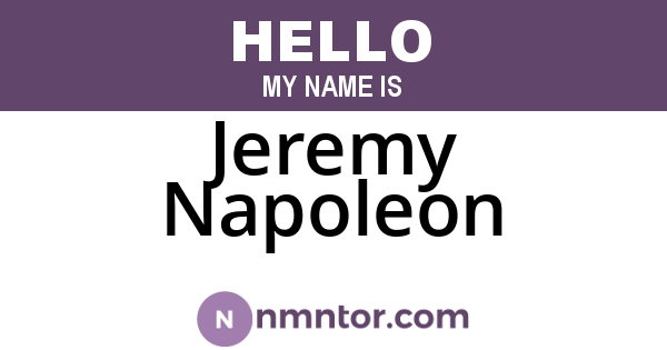 Jeremy Napoleon