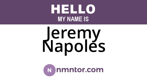 Jeremy Napoles