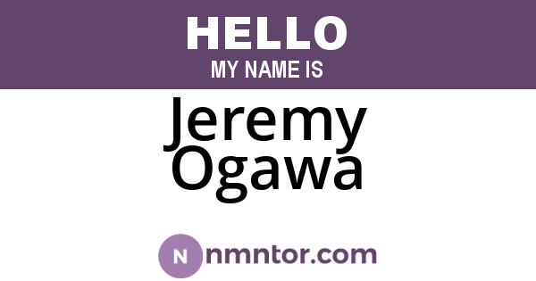 Jeremy Ogawa