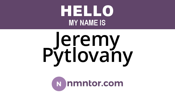 Jeremy Pytlovany