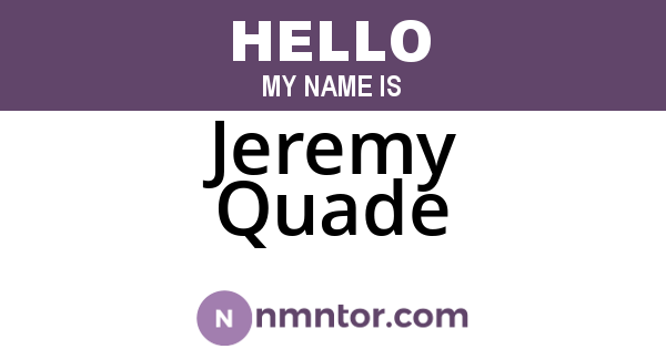 Jeremy Quade