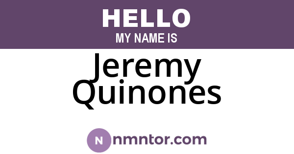 Jeremy Quinones