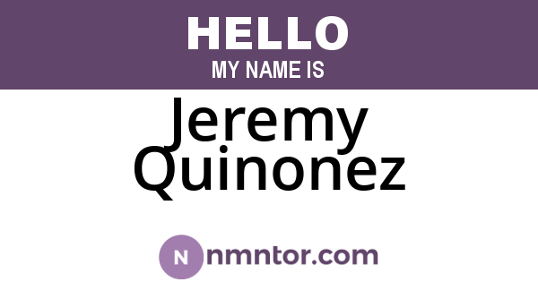 Jeremy Quinonez