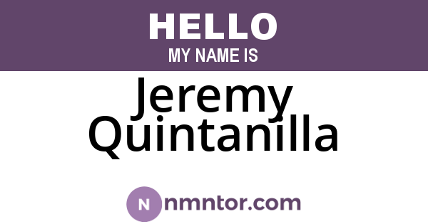 Jeremy Quintanilla