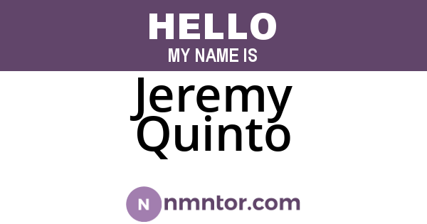 Jeremy Quinto
