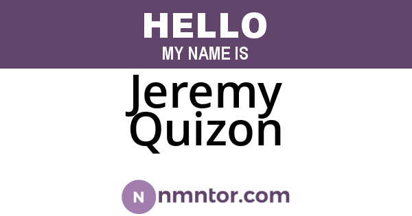 Jeremy Quizon