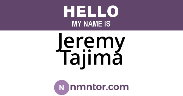 Jeremy Tajima