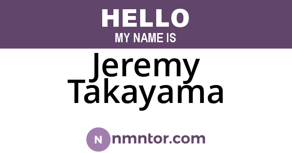 Jeremy Takayama