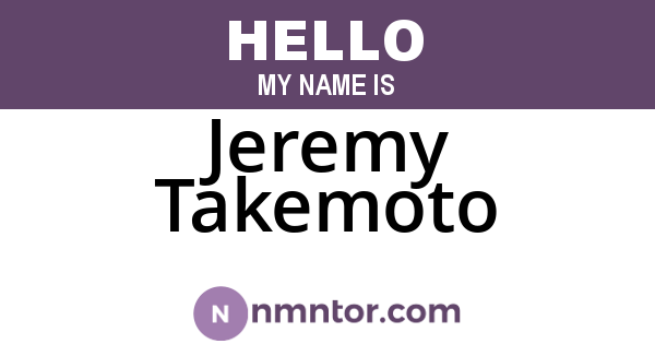 Jeremy Takemoto