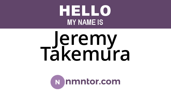 Jeremy Takemura