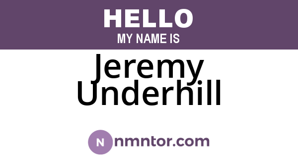 Jeremy Underhill