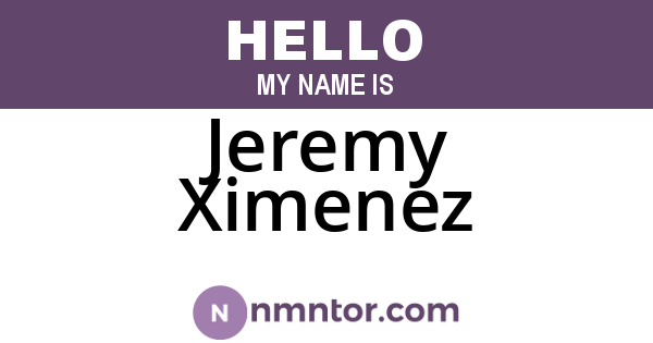 Jeremy Ximenez