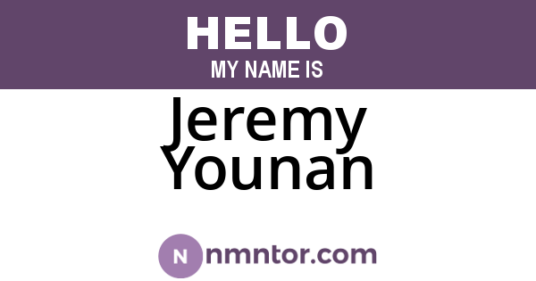 Jeremy Younan